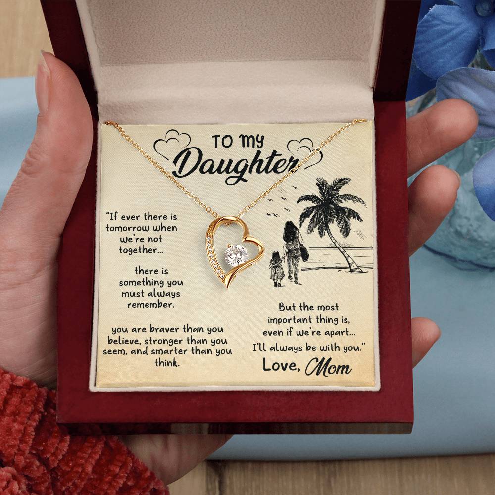 To my Daughter Forever Love Necklace From Mom