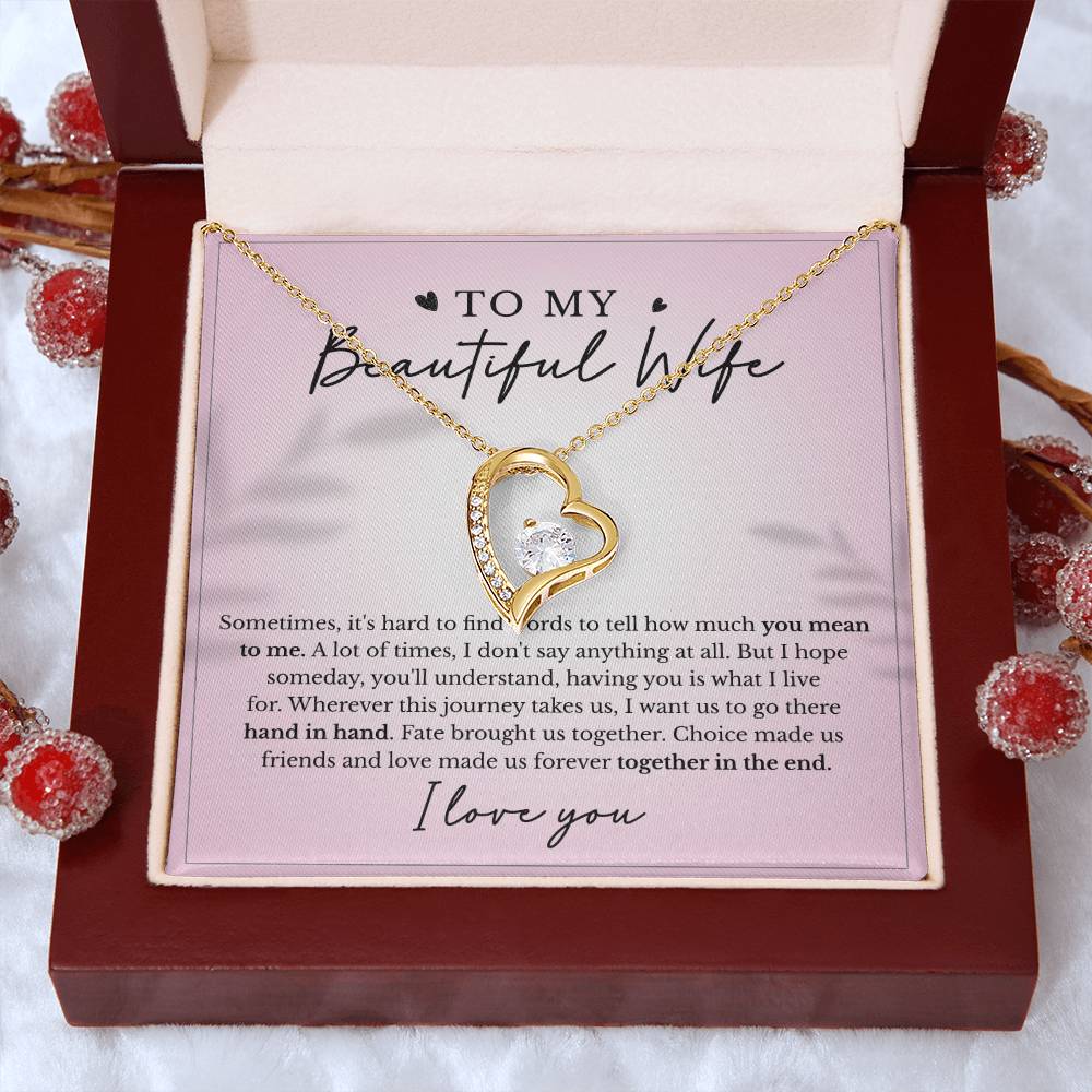 Wife Forever Love Necklace, Anniversary Gift For Wife, Gift For Wife, Gift Ideas For Wife