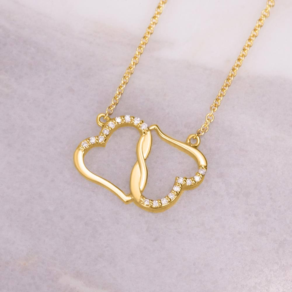 10k Solid Gold  Everlasting Love Necklace for Wife, Wife necklace gift