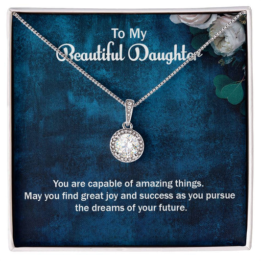 To My Daughter Necklace From Mom & Dad