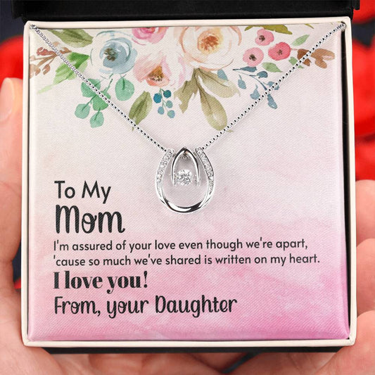 Lucky In Love Pendant Necklace for Mom from Daughter