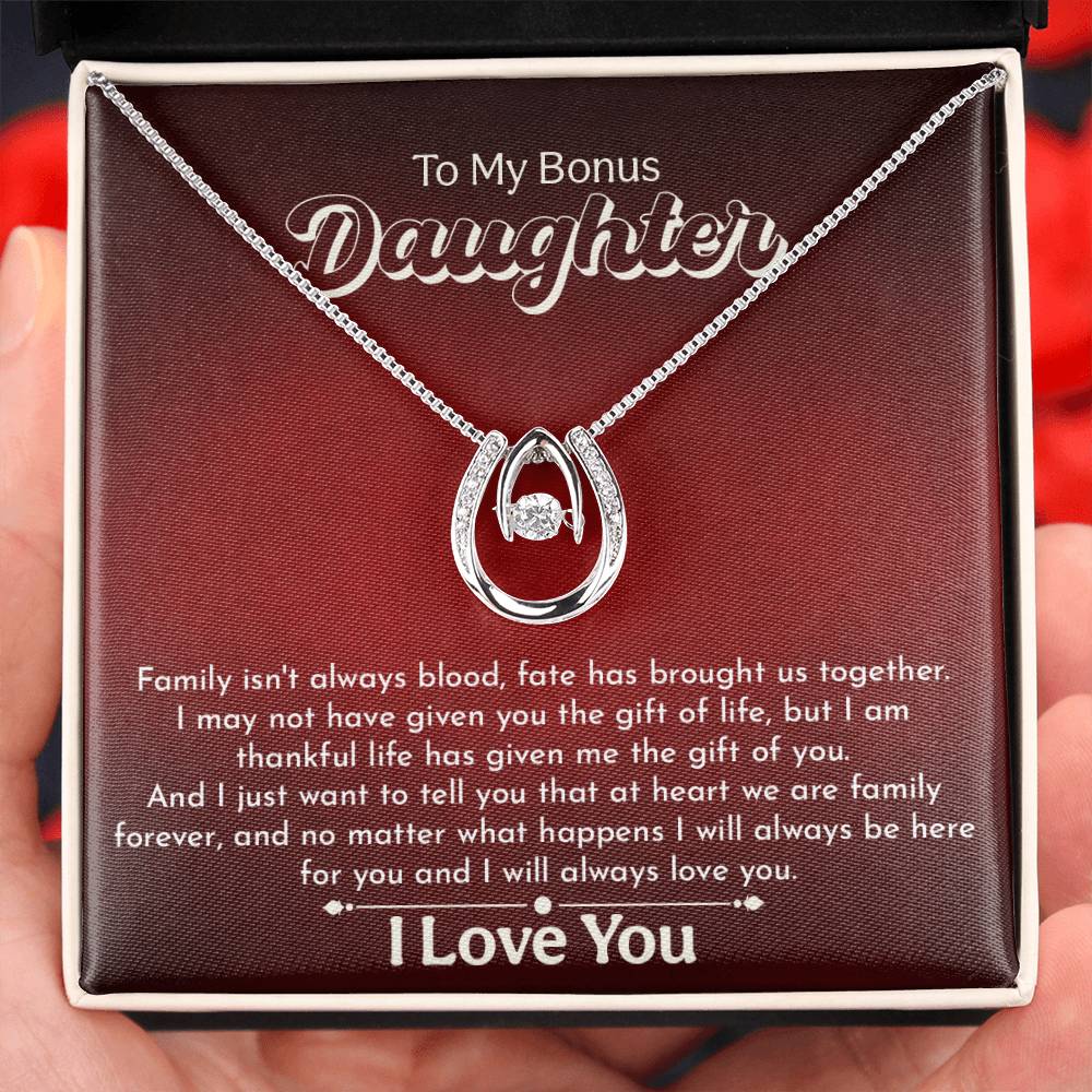 Bonus Daughter Gift From Step Mom Dad, To My Stepdaughter Necklace