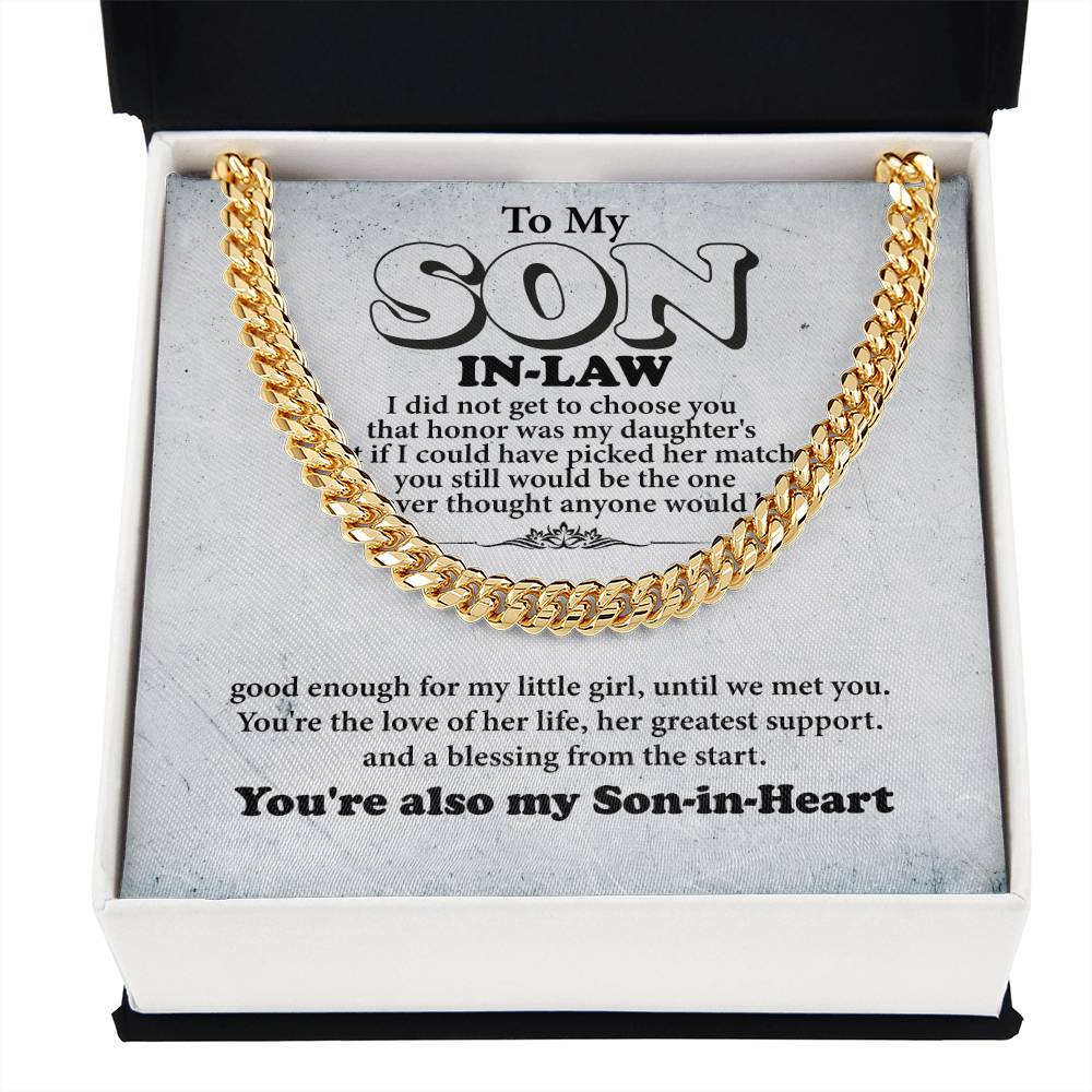 Son In Law Cuban Chain Necklace, Gift For Him