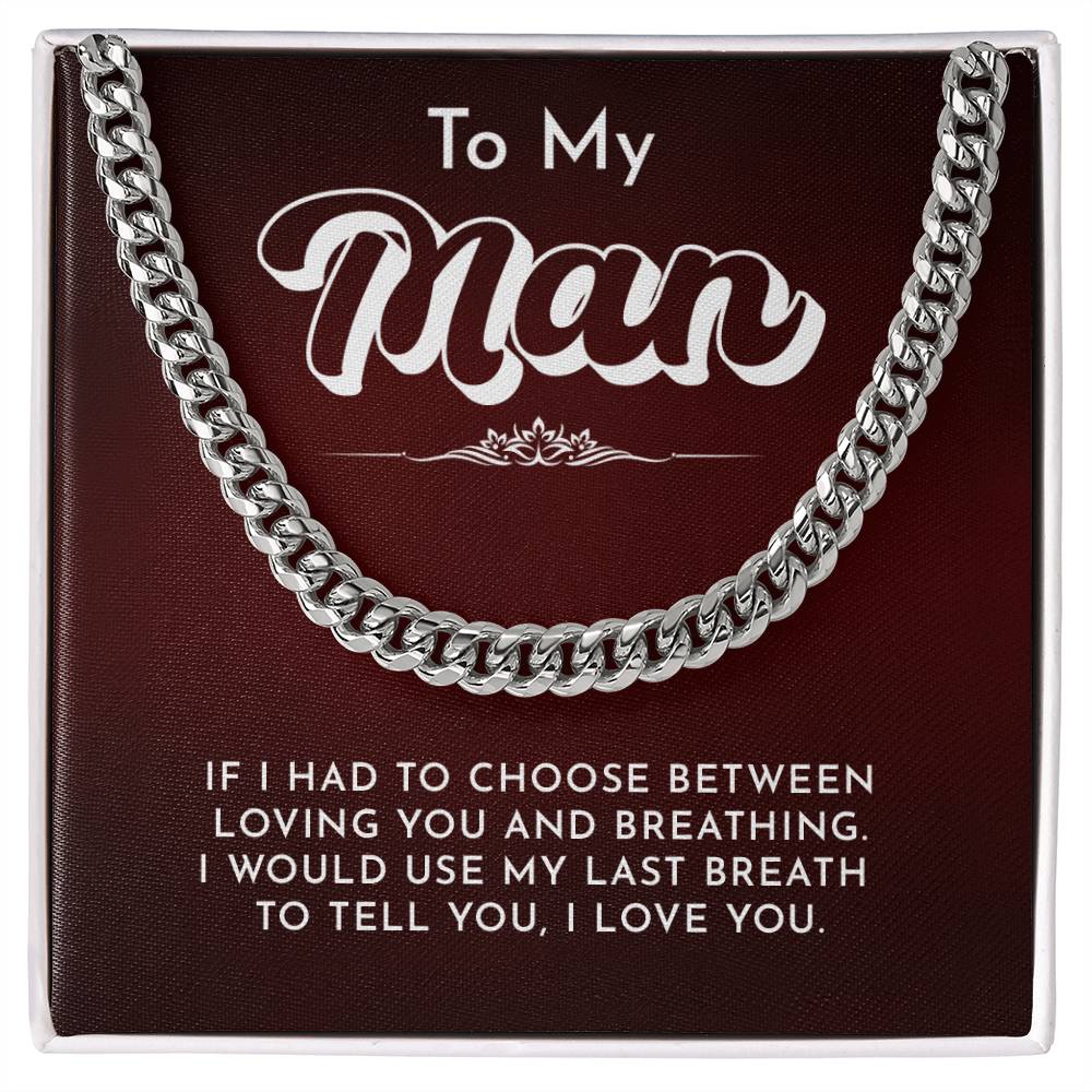 To My Man Necklace for Husband, Boyfriend