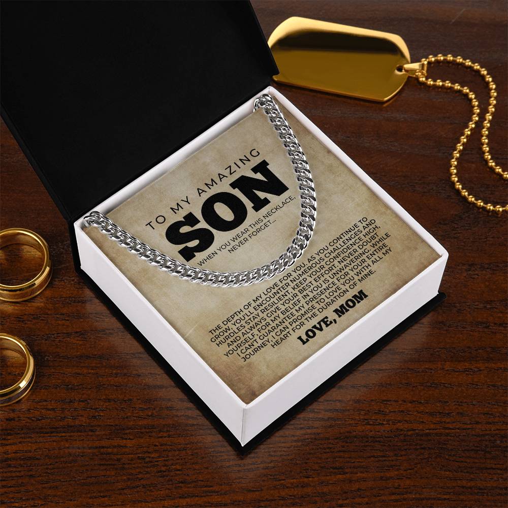 To My Son Necklace, Son Gift From Mom, Mother To Son Gift, Birthday Gift For Son