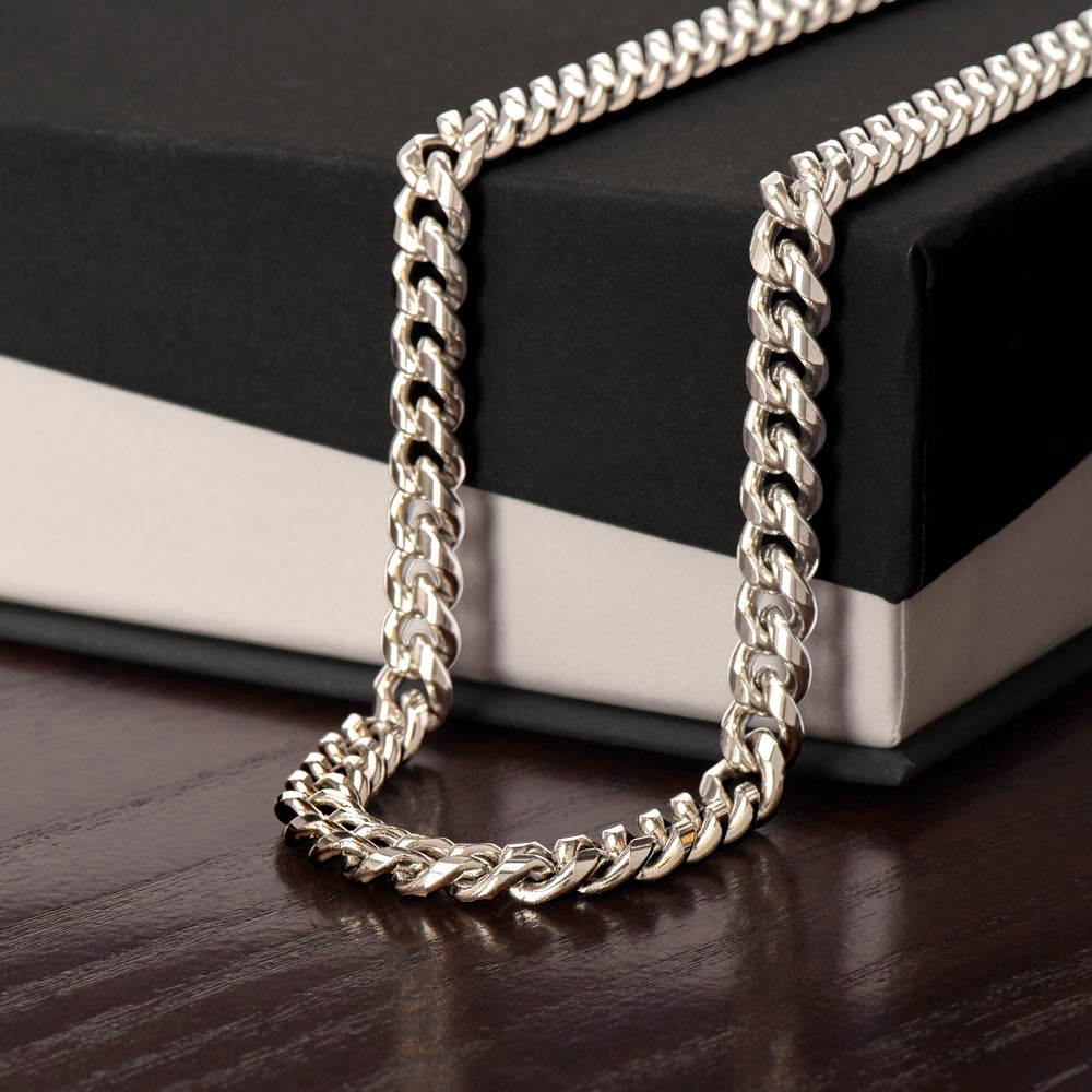 Cuban Link Chain Necklace for Husband