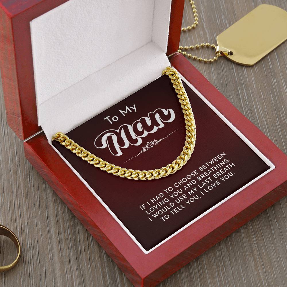 To My Man Necklace for Husband, Boyfriend
