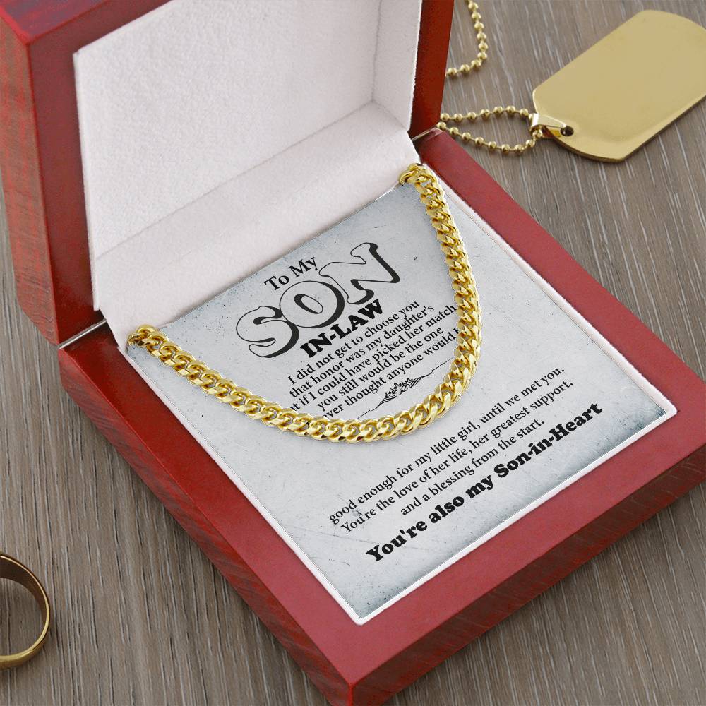 Son In Law Cuban Chain Necklace, Gift For Him