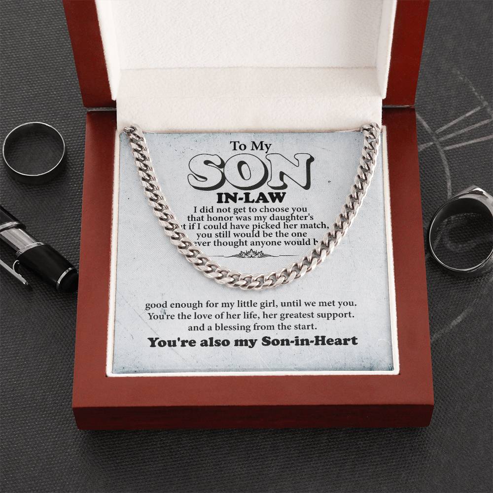 Son In Law Cuban Chain Necklace, Gift For Him