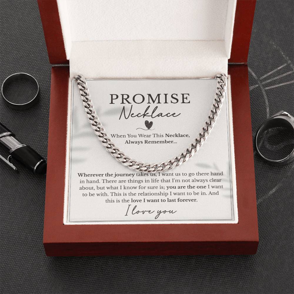 Promise Necklace For Him, Gift For Boyfriend, Guy Valentine Gift, Boyfriend Birthday Gift, Promise Gifts For Him, Boyfriend Promise Necklace 