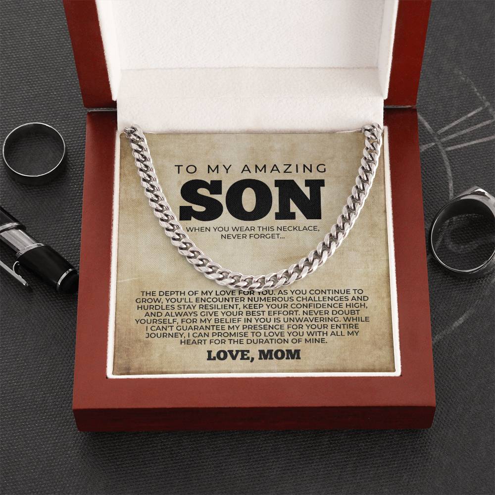 To My Son Necklace, Son Gift From Mom, Mother To Son Gift, Birthday Gift For Son