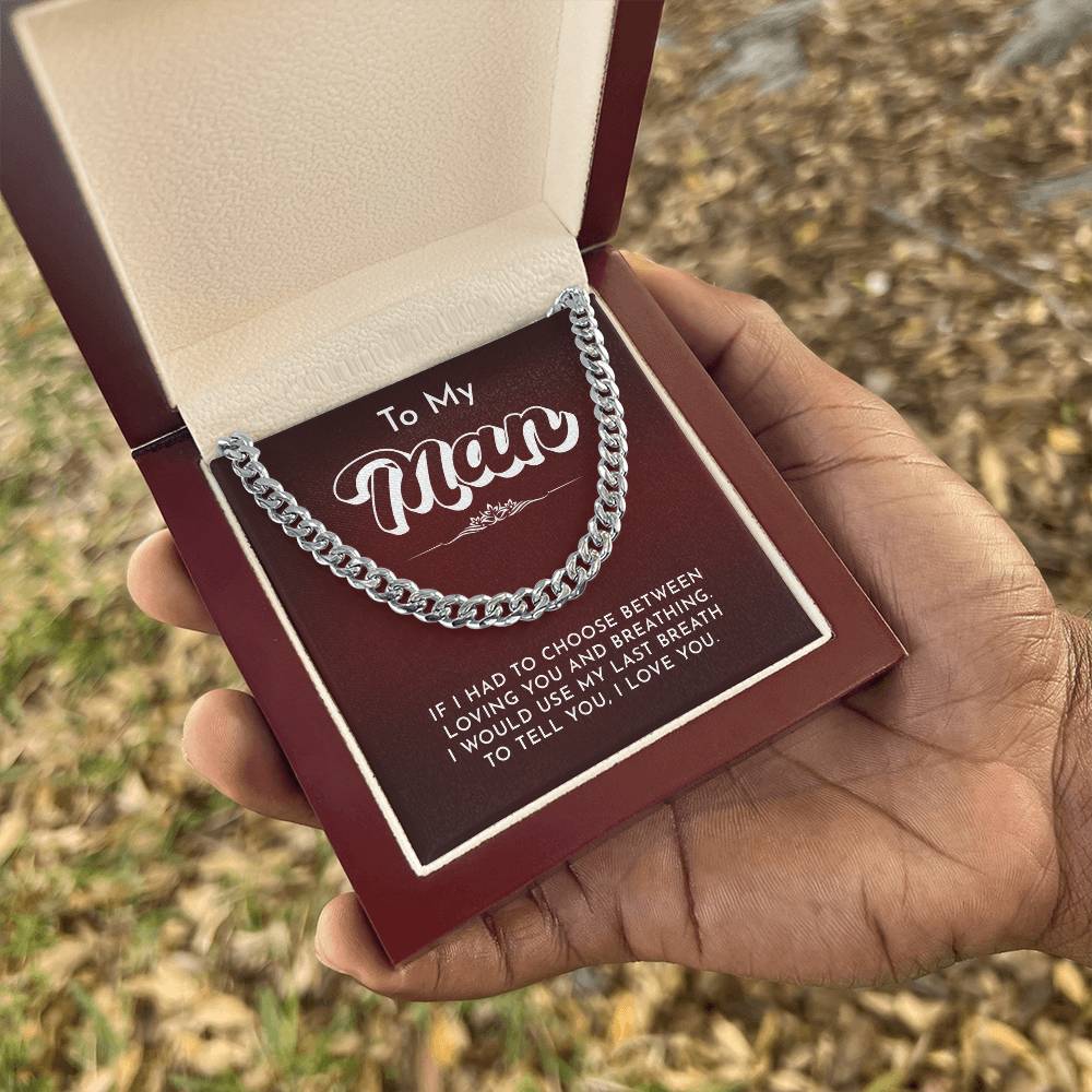 To My Man Necklace for Husband, Boyfriend