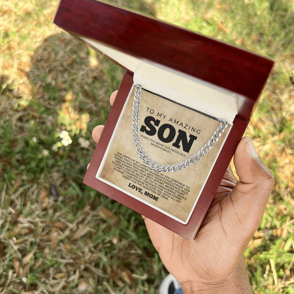 To My Son Necklace, Son Gift From Mom, Mother To Son Gift, Birthday Gift For Son