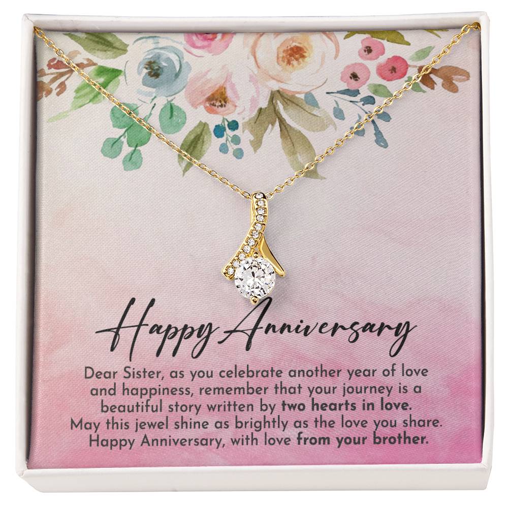 Happy Anniversary Alluring Beauty Necklace for Sister from Brother