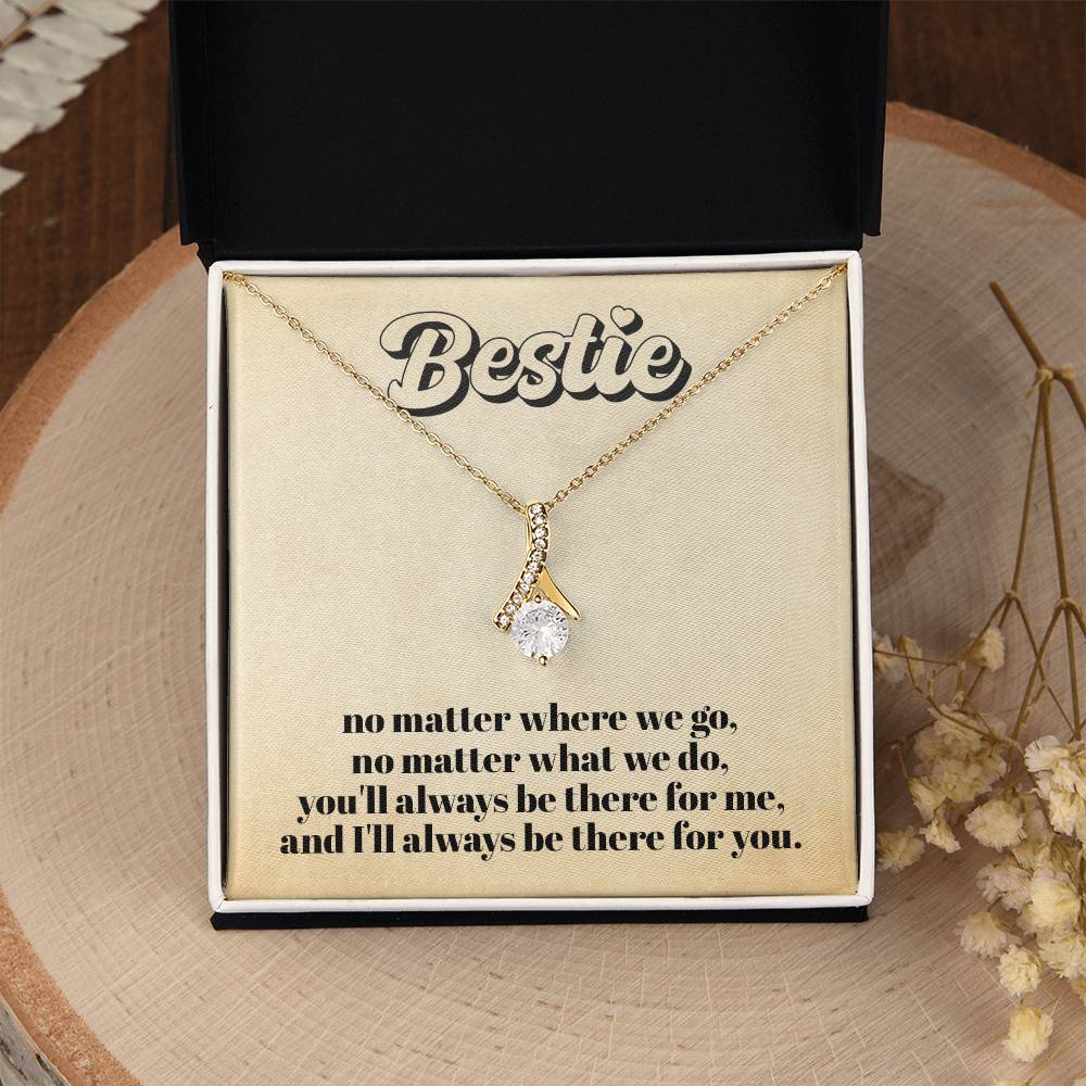 Besties Necklace For Women, Best Friend Gift