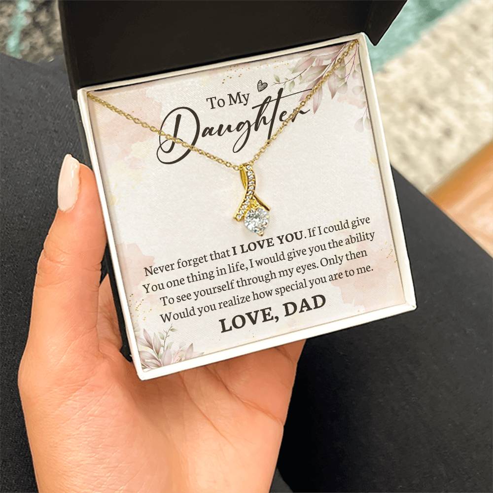 Daughter Necklace from Dad | Alluring Beauty Necklace Gift for Daughter