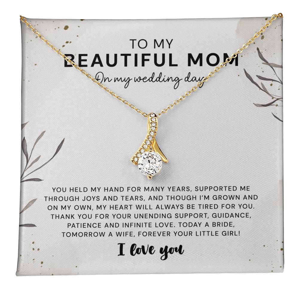 To My Mom On My Wedding Day Necklace for Mom