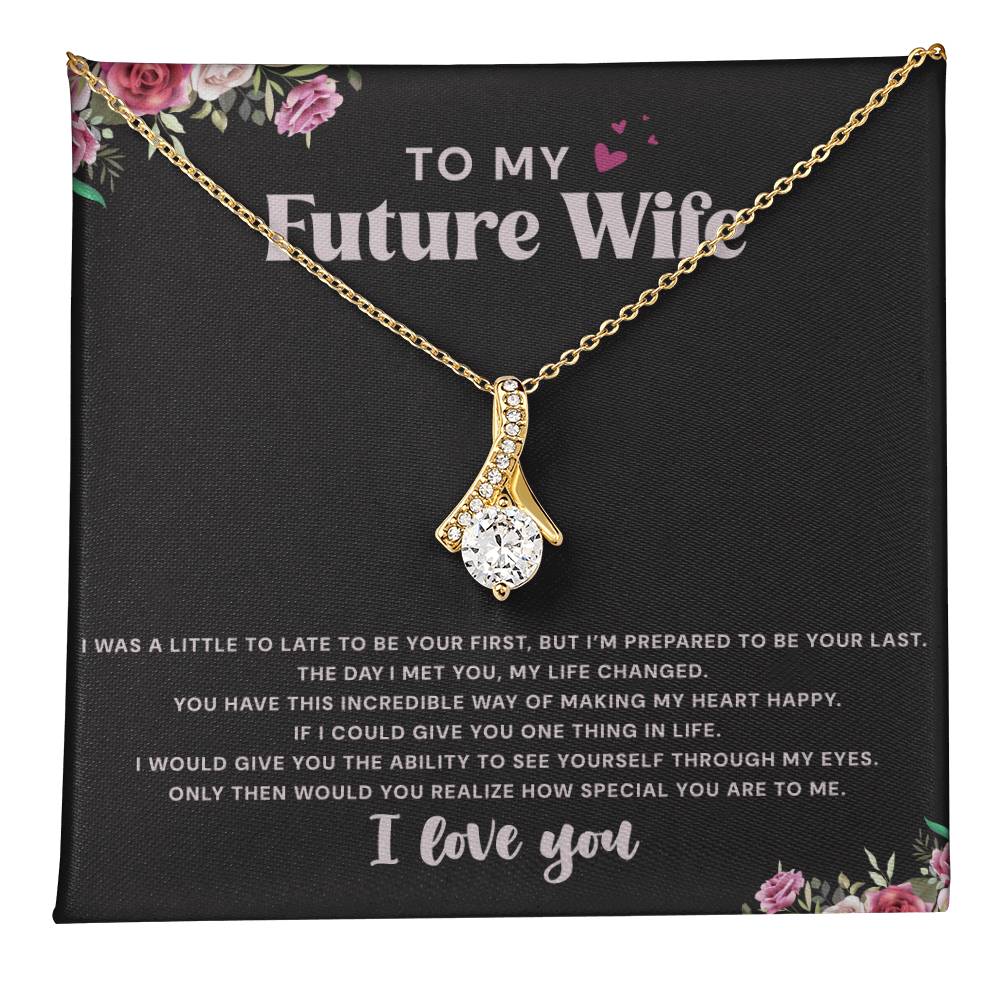 To my Future Wife Fiance Necklace Engagement Necklace, Wife Gift