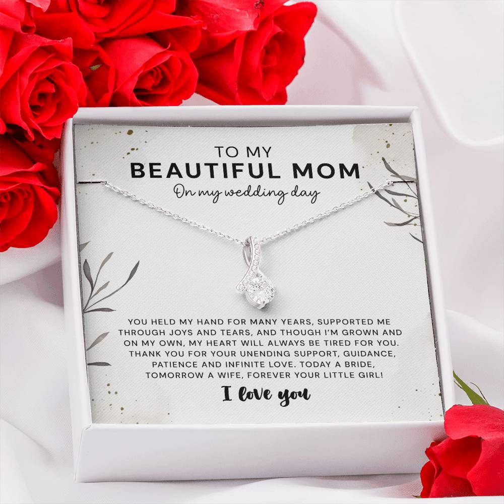 To My Mom On My Wedding Day Necklace for Mom