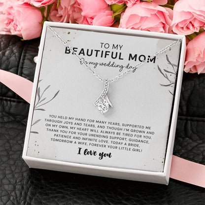 To My Mom On My Wedding Day Necklace for Mom