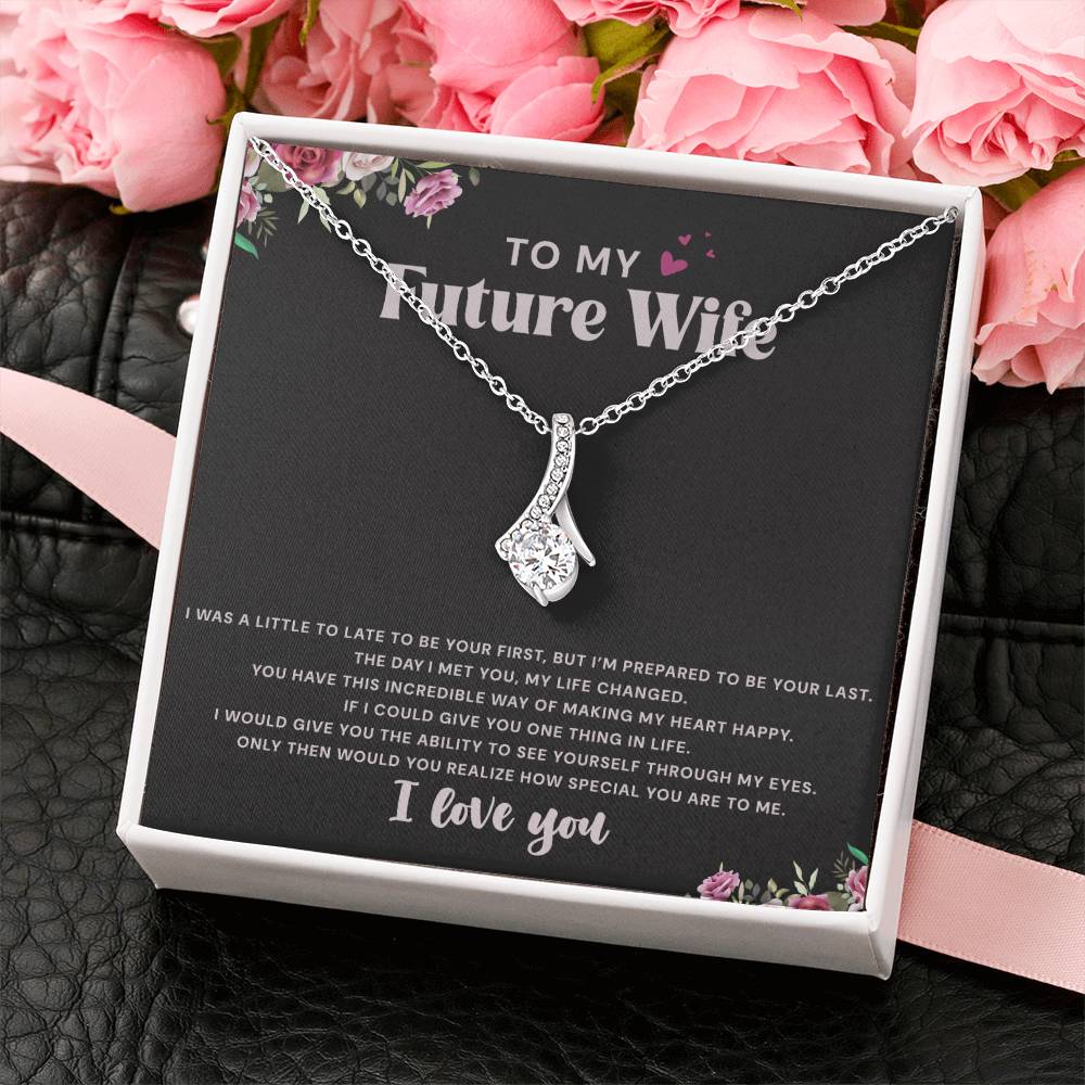 To my Future Wife Fiance Necklace Engagement Necklace, Wife Gift