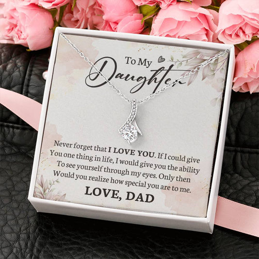 Daughter Necklace from Dad | Alluring Beauty Necklace Gift for Daughter