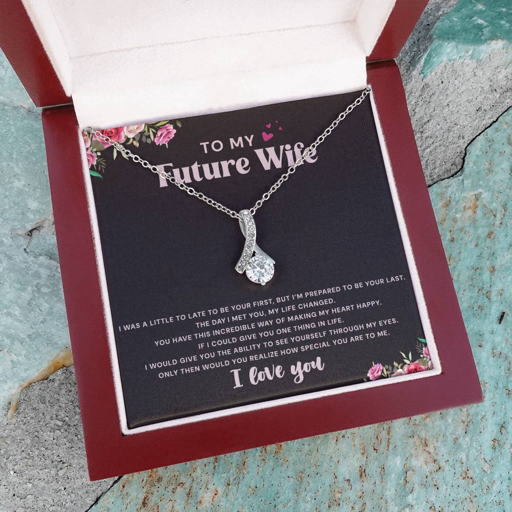 To my Future Wife Fiance Necklace Engagement Necklace, Wife Gift