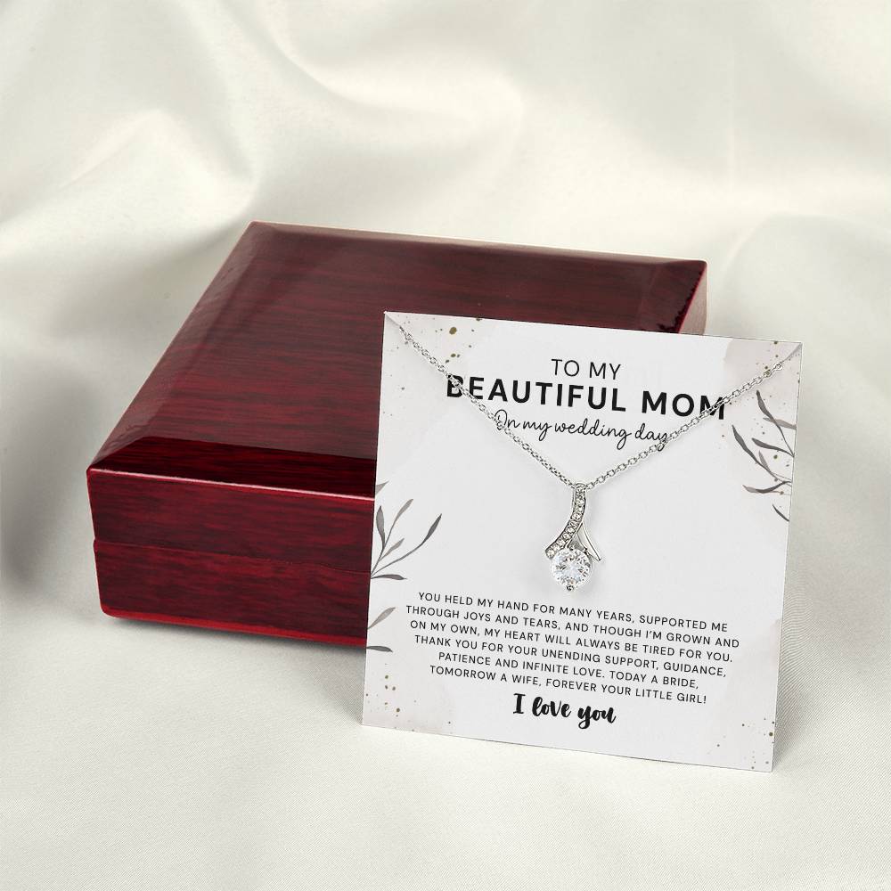 To My Mom On My Wedding Day Necklace for Mom