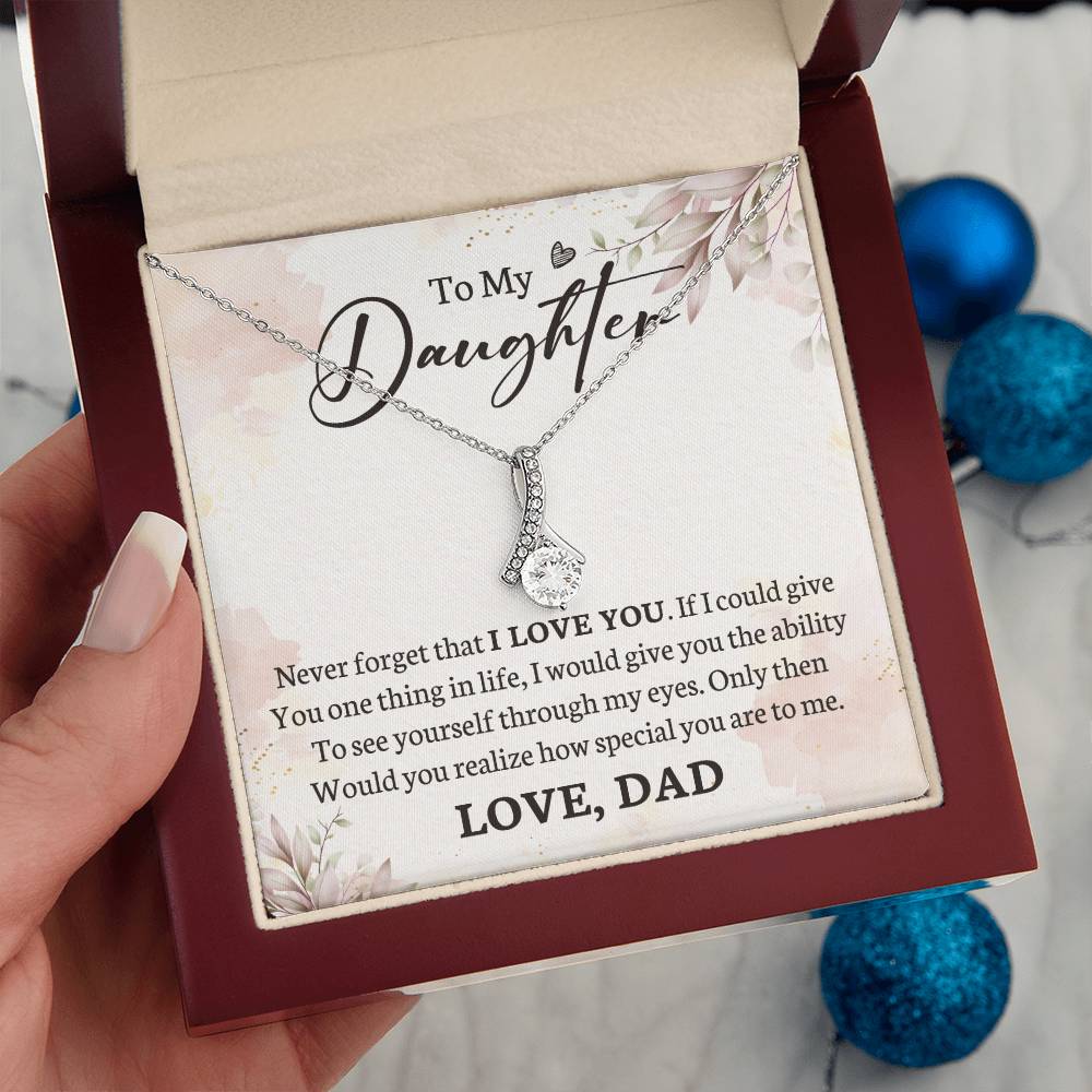 Daughter Necklace from Dad | Alluring Beauty Necklace Gift for Daughter