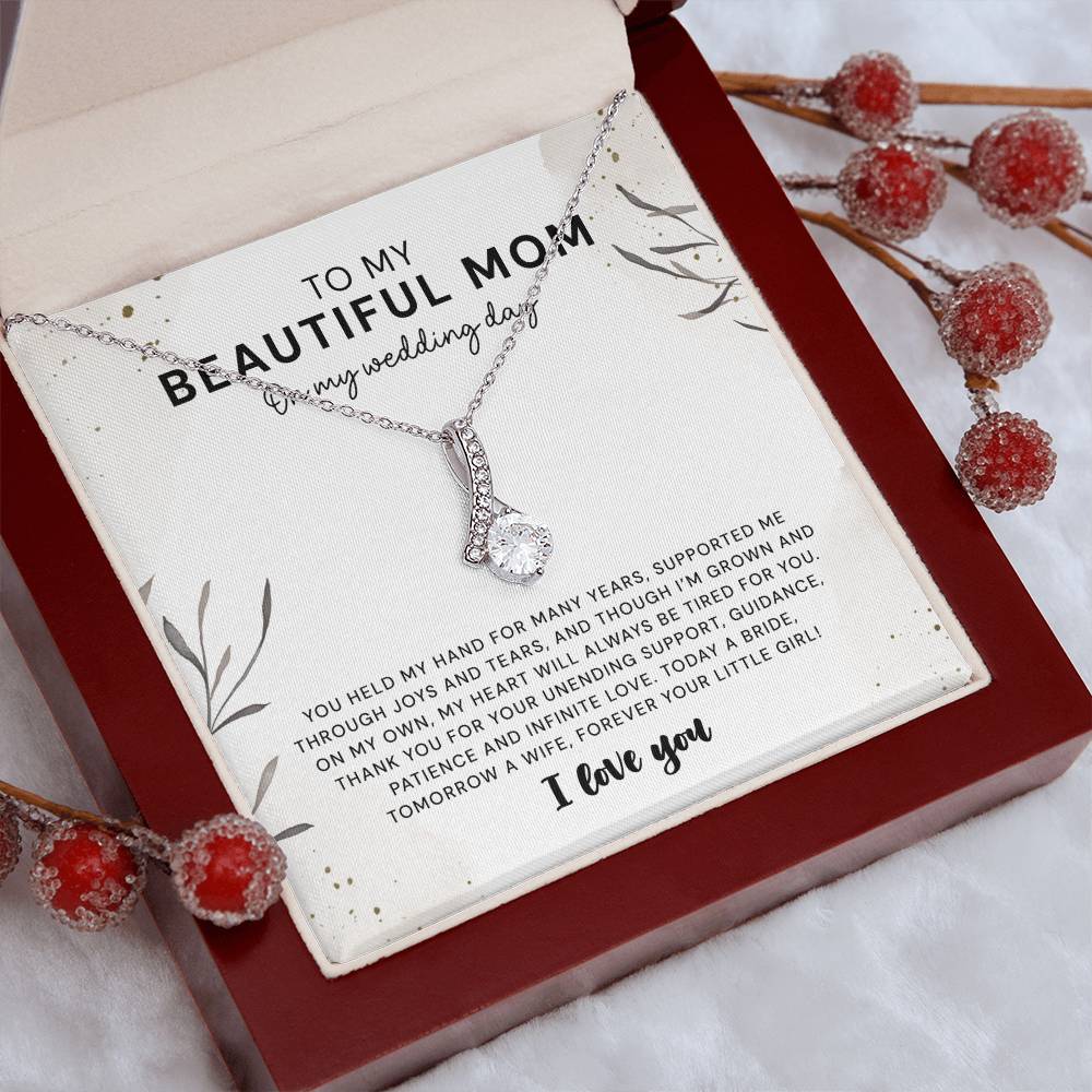 To My Mom On My Wedding Day Necklace for Mom