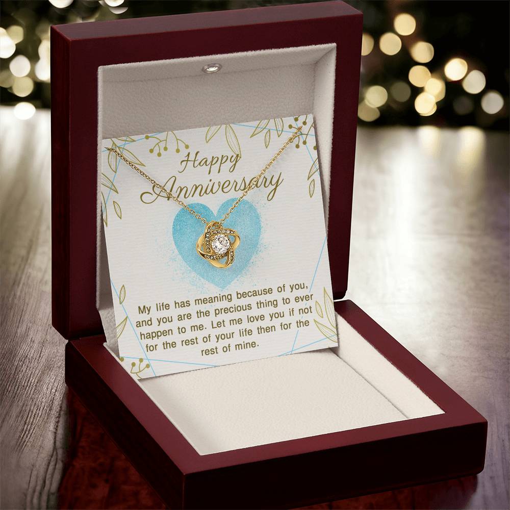 Happy Anniversary Love Knot Necklace Pendants for Wife