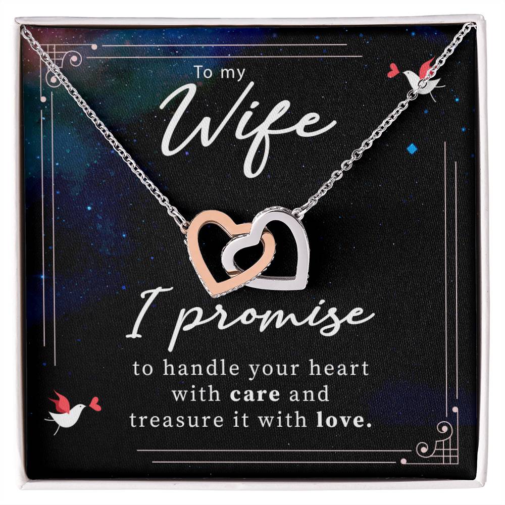 Promise Interlocking Hearts Necklace for Wife