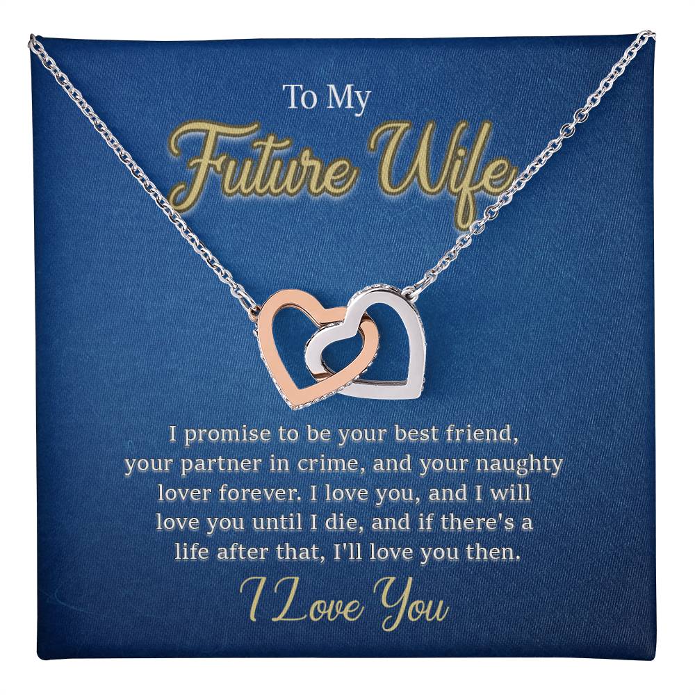 To My Future Wife Hearts Necklace For Wedding Valentine Gifts