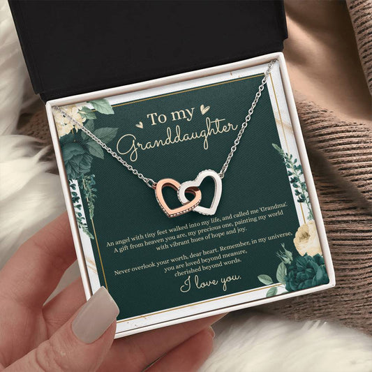 Granddaughter Necklace | Beautiful Interlocking Hearts necklace Necklace for Granddaughter