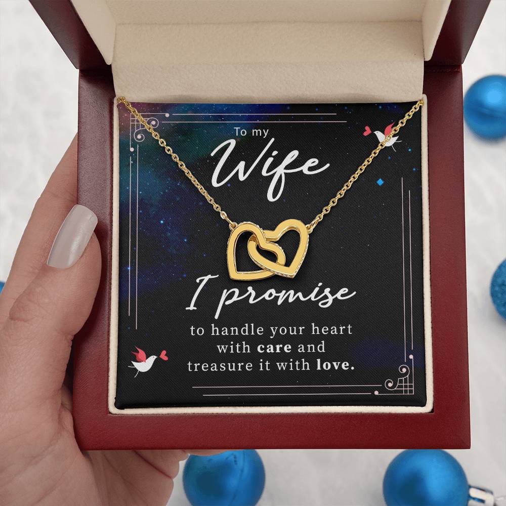 Promise Interlocking Hearts Necklace for Wife