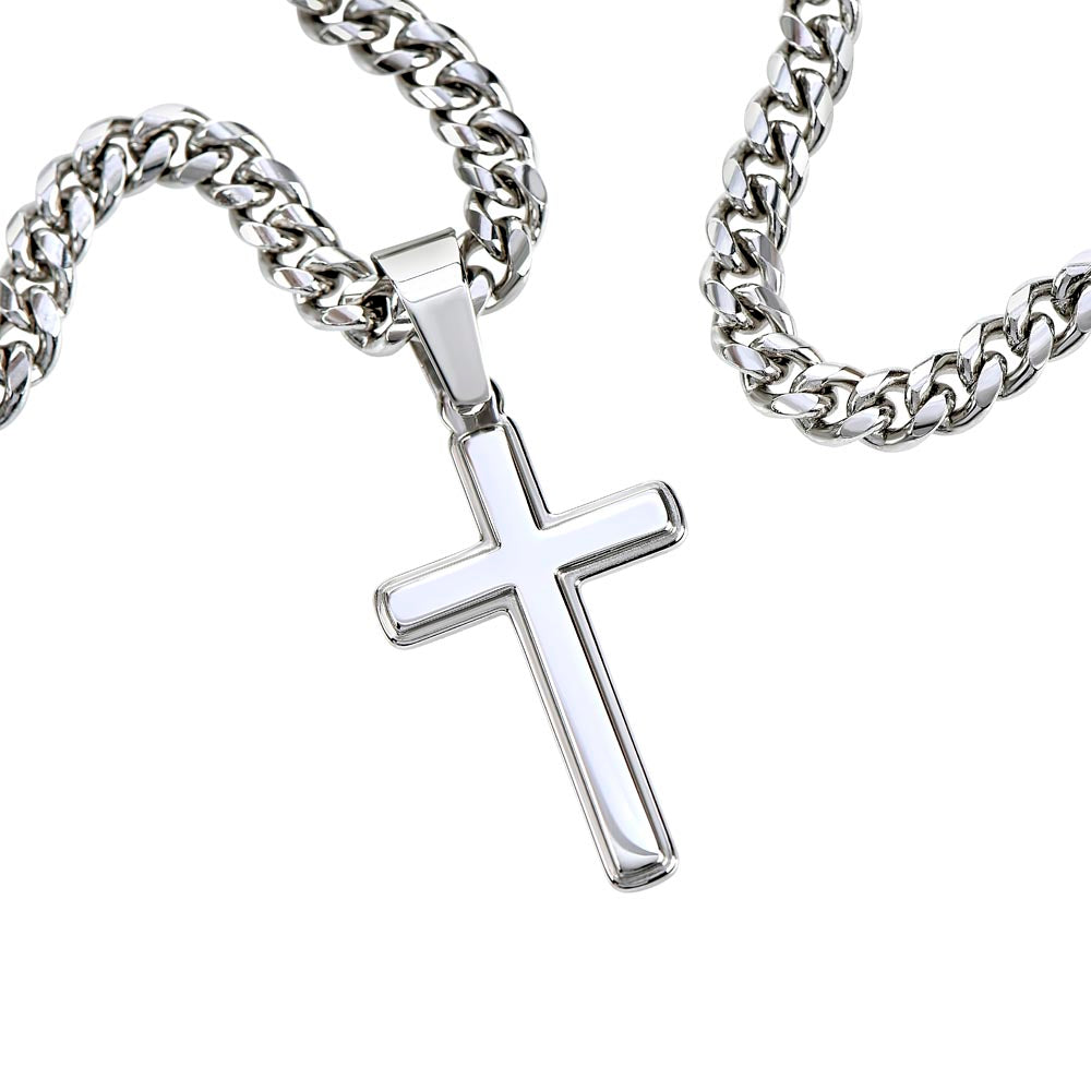 To My Man Artisan Cross Necklace for Husband Valentine Gift