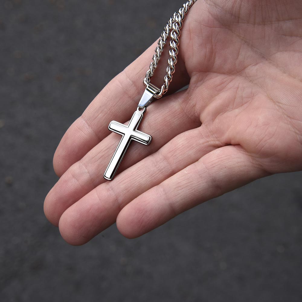 To My Husband Cross Necklace, Husband Necklace from Wife