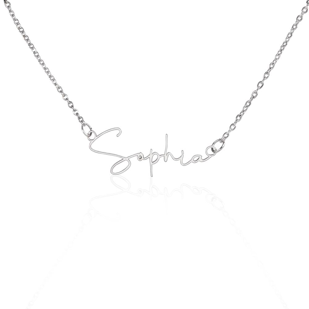 Custom Signature Name Necklace for Girlfriend