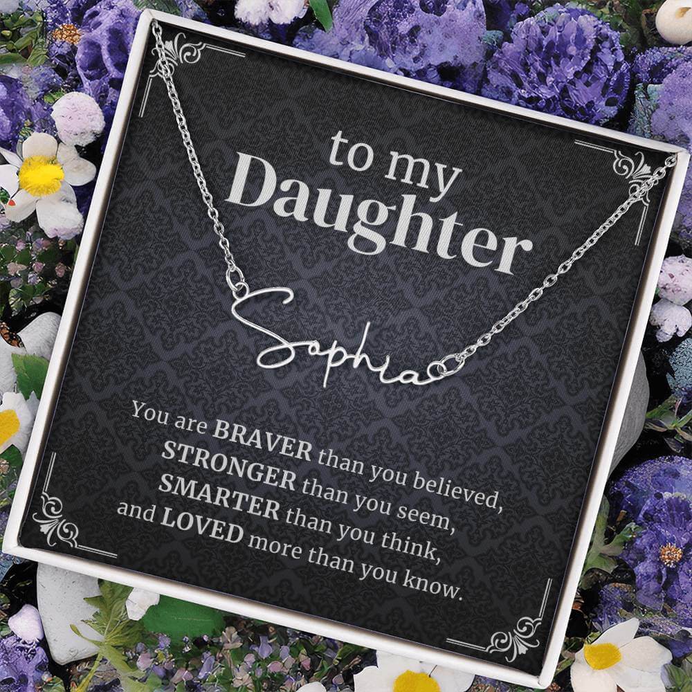 Custom Name Necklace for Daughter, Girls