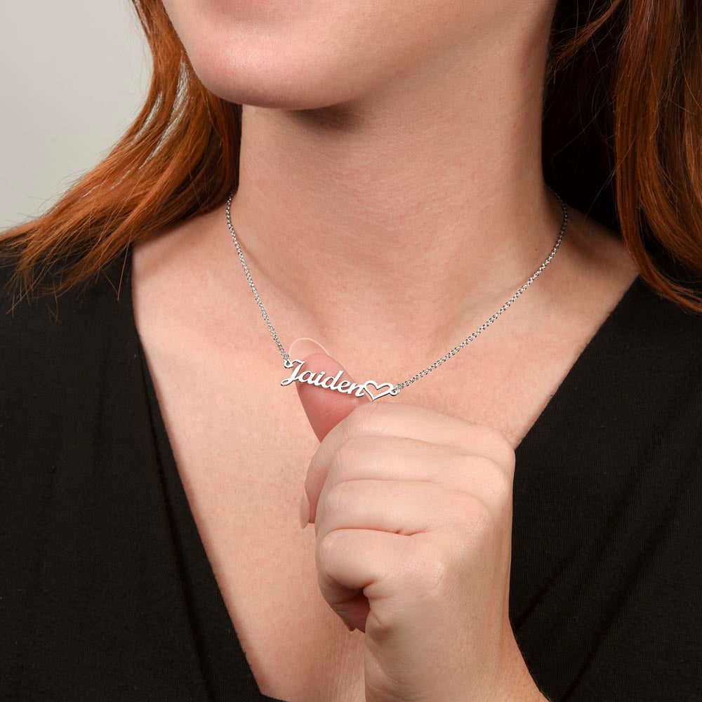 Fiance Heart Name Necklace, Fiance Gift, Fiance Birthday Gift, Engagement Gifts, Bride To Be Gift