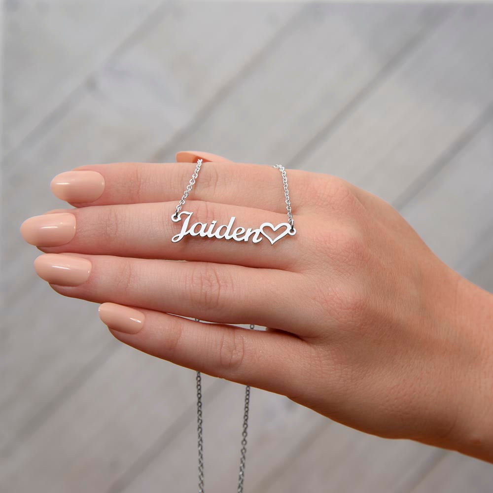 Fiance Heart Name Necklace, Fiance Gift, Fiance Birthday Gift, Engagement Gifts, Bride To Be Gift