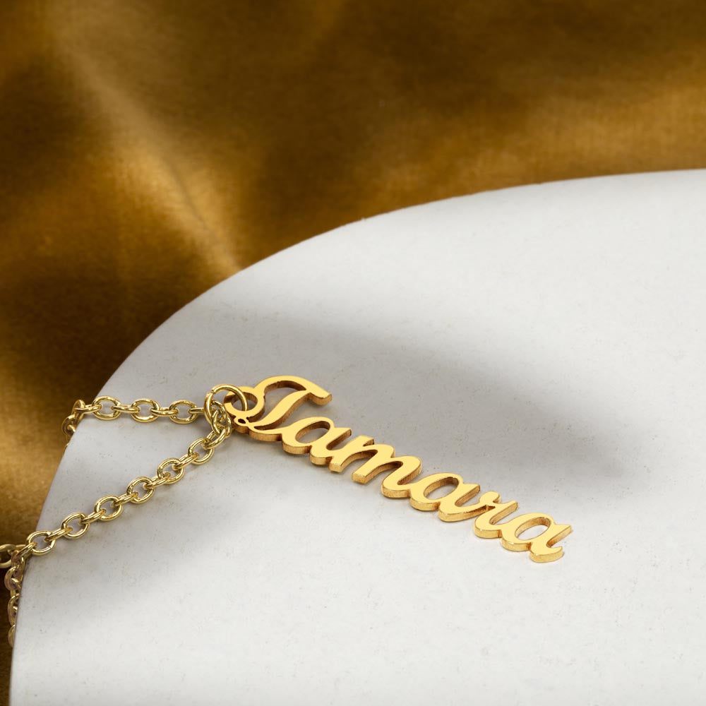 Daughter in Law Vertical Name Necklace