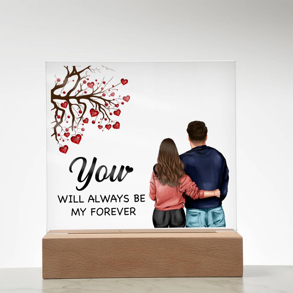 Valentine Acrylic Square Plaque for Girlfriend, wife