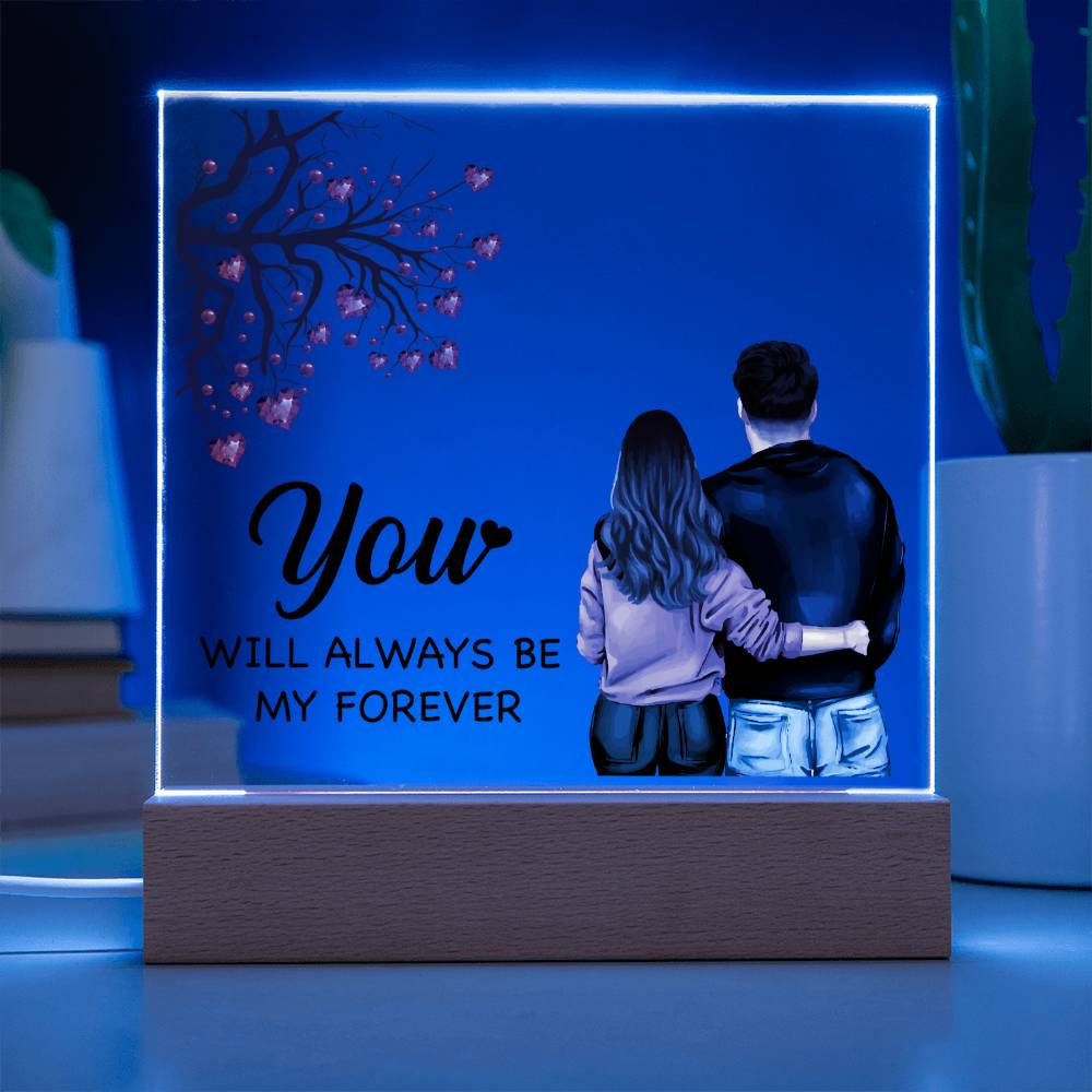 Valentine Acrylic Square Plaque for Girlfriend, wife