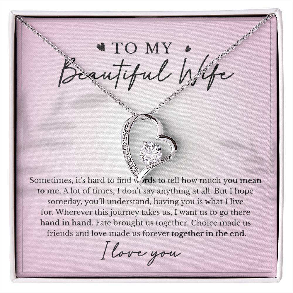 Wife Forever Love Necklace, Anniversary Gift For Wife, Gift For Wife, Gift Ideas For Wife