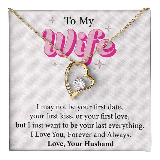 To My Wife Love Necklace, Valentine Birthday Gift