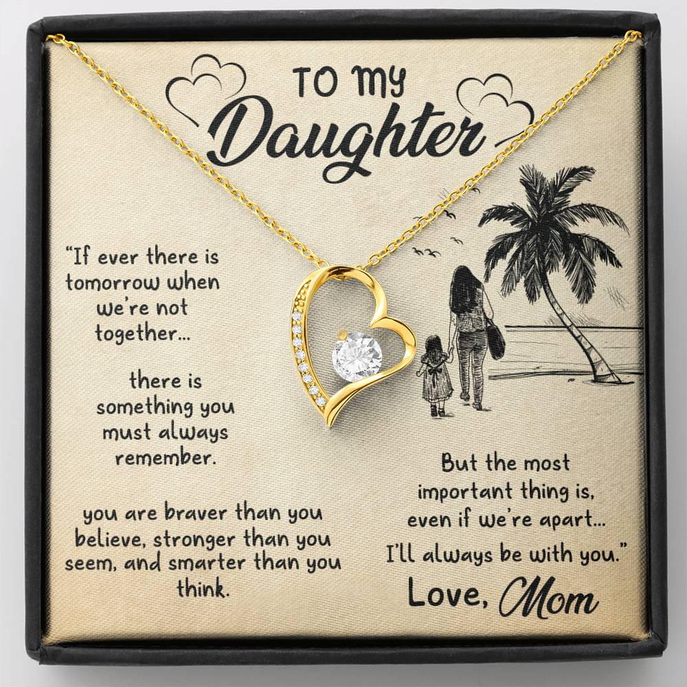 To my Daughter Forever Love Necklace From Mom